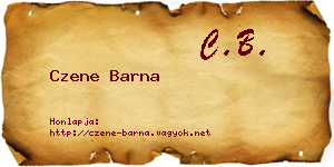 Czene Barna névjegykártya